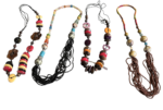Job Lot Balinese Chunky Beaded Necklaces Wood Resin Boho Ethnic Statement Mixed