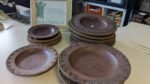 END OF LINE RRP150 Job Lot of 14 Balinese Wooden & Rattan Plates 20-29cm - Image 2