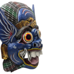 Fair Trade Indonesian Balinese Wooden Hand-Painted Barong Keket Ritual Mask - Image 7