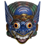 Fair Trade Indonesian Balinese Wooden Hand-Painted Barong Keket Ritual Mask - Image 6