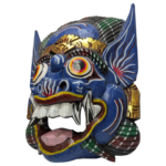 Fair Trade Indonesian Balinese Wooden Hand-Painted Barong Keket Ritual Mask - Image 2