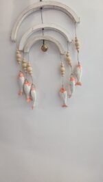 WOOD MOBILES JOB LOT : 25 WOODEN NAUTICAL FISH MOBILES (BLUE & ORANGE MIX) - Image 3