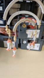 WOOD MOBILES JOB LOT : 25 WOODEN NAUTICAL FISH MOBILES (BLUE & ORANGE MIX) - Image 6